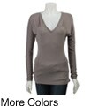 LinQ Junior's V-neck Shaped Dolman-sleeve Top