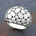 Handmade Sterling Silver 'Rocks' Ring (Thailand)