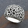 Handmade Sterling Silver 'Flowers' Ring (Thailand)