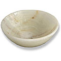 Baden Bath Round Hand-carved White Onyx Vessel Sink