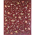 Floral Vine Red Rug (8' x 10')