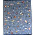 Floral Vine Blue Rug (8' x 10')