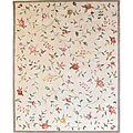 Floral Vine White Rug (8' x 10')