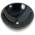 Baden Bath Round Black Marble Vessel Sink