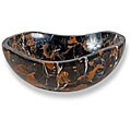 Baden Bath Oval Black and Gold Marble Vessel Sink