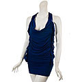Wishes Women's Royal Blue Macrame Racerback Party Dress