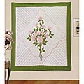 Hand-quilted Pink Handkerchief Throw