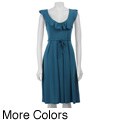 Nice Wear Women's Ruffle Scoop Neck Dress