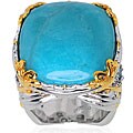 Michael Valitutti Sterling Silver / Palladium / 18k Vermeil Amazonite Ring