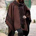 'Warm Earth' Reversible Alpaca Wool Poncho (Peru)