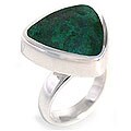 'Andean Peak' Chrysocolla Cocktail Ring (Peru)