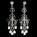 'Mountain Flower' Pearl Chandelier Earrings (Peru)