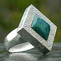 'Throne Of Peace' Chrysocolla Cocktail Ring (Peru)