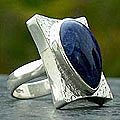 Sodalite 'Infinity' Cocktail Ring (Peru)