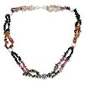 Tourmaline and Pearl 'Personality' Strand Necklace (India)