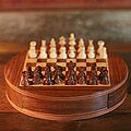 Wood 'Circular Reason' Chess Set (India)