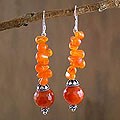 'Ceremony' Carnelian Drop Earrings (India)