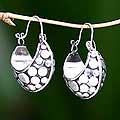 Sterling Silver 'Drifting Dreams' Hoop Earrings (Indonesia)
