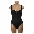 Anne Cole Women's Black Buckle Bandeau Swimsuit