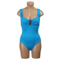 Anne Cole Turquoise Buckled Bandeau Swimsuit