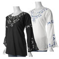 Cute Options Junior's Floral Embroidered Tunic