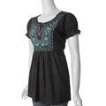 Cute Options Junior's Floral Tie-back Tunic