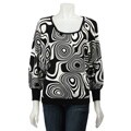 Cyrus Women's 3/4-sleeve Square-neck Sweater