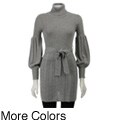 Yuka Women's Pointelle Turtleneck Sweater Dress
