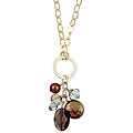 Charming Life 14k Goldfill Bronze Pearl/ Smokey Quartz Necklace (12 mm)