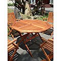 Eucalyptus Wood Octagonal Dining Table