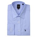 U.S. Polo Men's Blue Solid Dress Shirt
