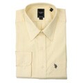 U.S. Polo Men's Yellow Solid Dress Shirt