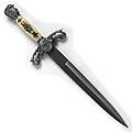 Silver Midieval Double-edged SS Dagger Replica