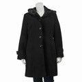 Gallery Women's 3/4-length Black Wool Walker Coat