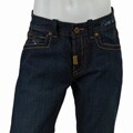 Rivet De Cru Men's Contrast Stitch Dark Denim Jeans