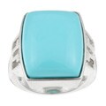 Sterling Silver Rectangular Turquoise Ring