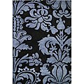Hand-tufted Black/ Charcoal Floral Wool Rug (5' x 8')