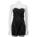 Necessary Objects Junior's Satin Denim Zipper Dress