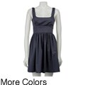 Necessary Objects Junior's Faux Satin Denim Dress