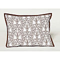 Bacati Damask White Decorative Pillow
