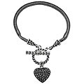 Ken Craft Sterling Silver Marcasite Heart Bracelet