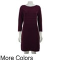 Tiana B. Women's 3/4-sleeve Pintuck Dress