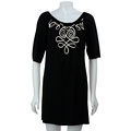 Tiana B. Women's Black/ Ivory Scoop Neck Dress