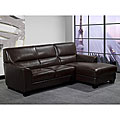 Pearce Dark Brown Bi-cast Leather Sectional Sofa