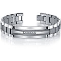 Tungsten/ Stainless Steel Men's 1/5ct TDW Diamond ID Bracelet