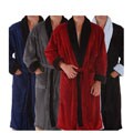 Alexander Del Rossa Men's Water Absorbent Fleece Bathrobe