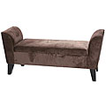 Interior Boudoir Storage Bench Chocolate Brown