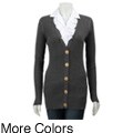 Shu Shu Women's 2-fer Ribbed Cardigan