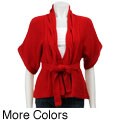 Shu Shu Women's Cable Knit Cardigan
