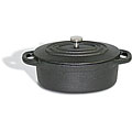 Paderno Black Oval Lidded Dutch Oven